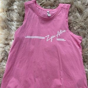 ZYIA active pink retro tank